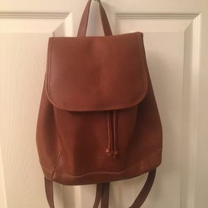 Leather L.L. Bean small backpack